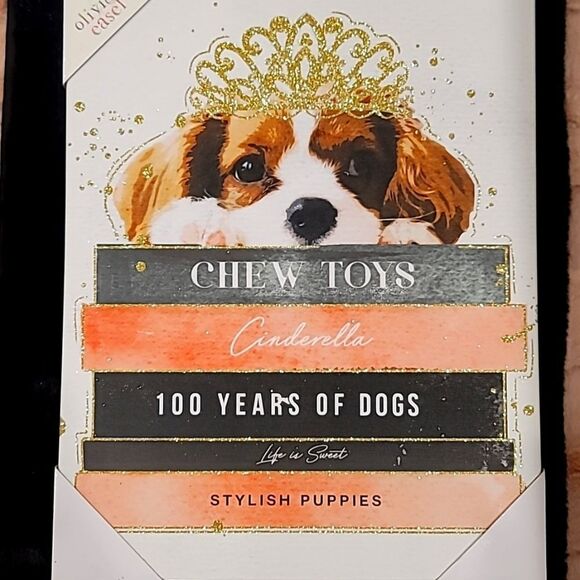 Olivia's Easel Stylish Fluffy Puppy on Fashion Books Canvas Wall Art - Picture 3 of 6